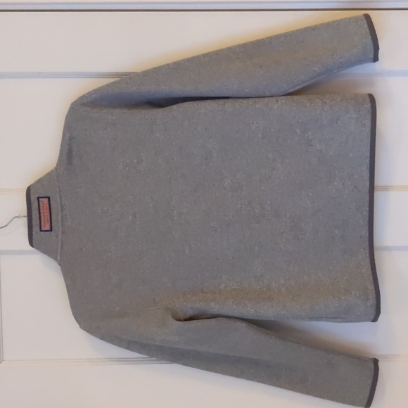 Boy's M (12/14) Vineyard Vines Heather Sweater 1/4 Zip Fleece - Picture 2 of 4
